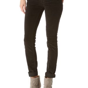 Free People black skinny corduroys